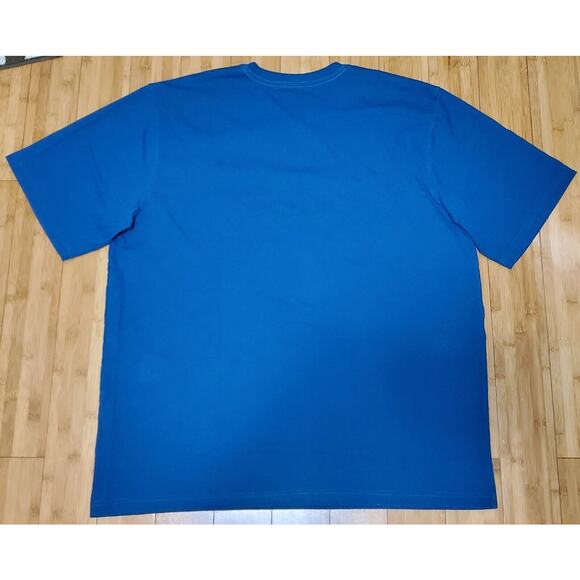 Carhartt Mens T Shirt 2XL XXL Bright Turquoise Blue Original Fit Logo Pocket Tee - Picture 10 of 10